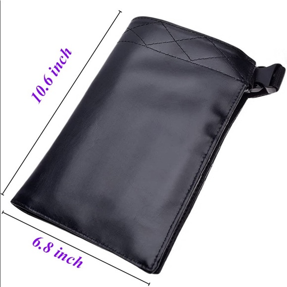 Hairdresser Makeup Apron Faux Leather 1 Pc Multi-Pockets Adjustable Strap - Picture 3 of 6